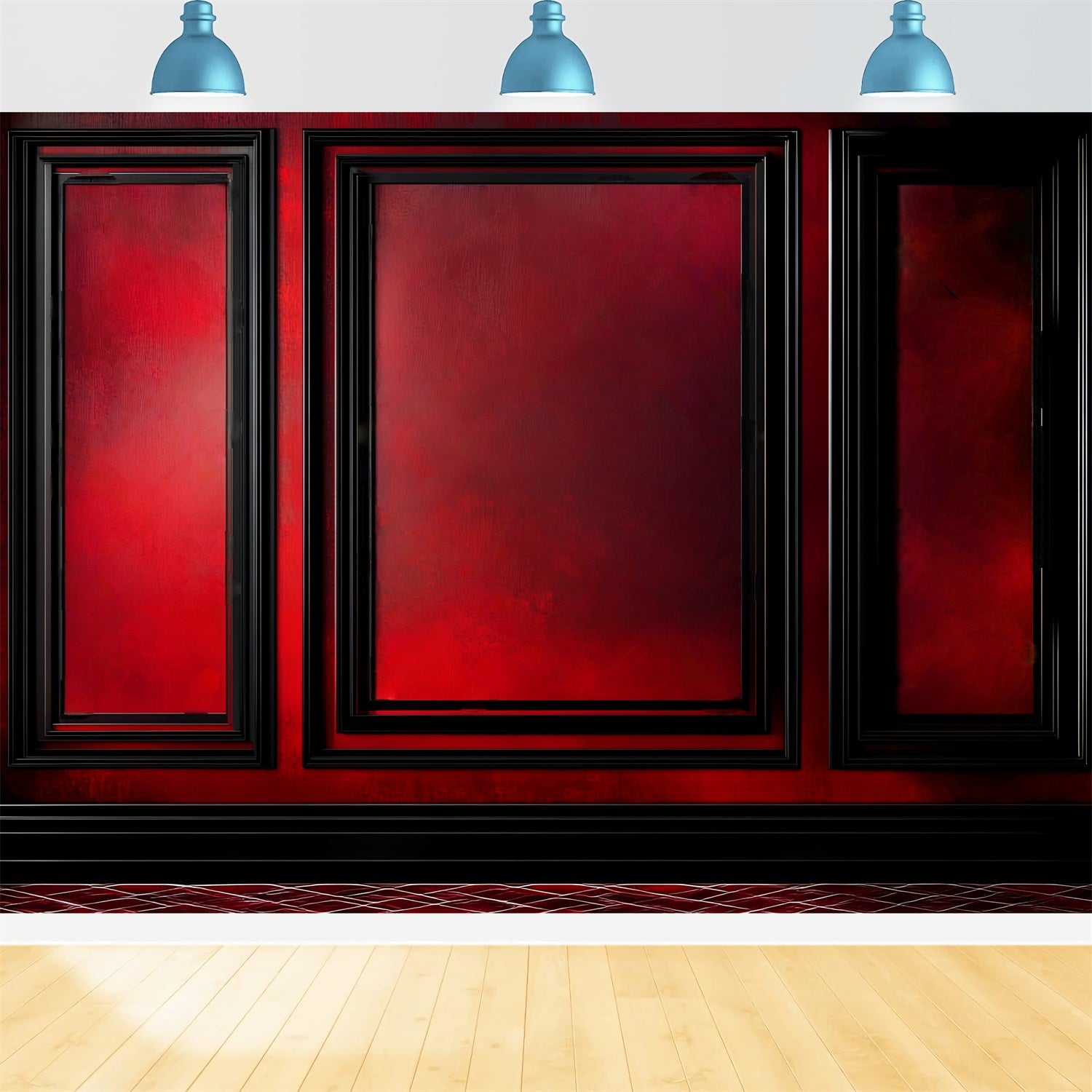 Victorian Photo Backdrop Crimson Vintage Wall Backdrop LXX57-224
