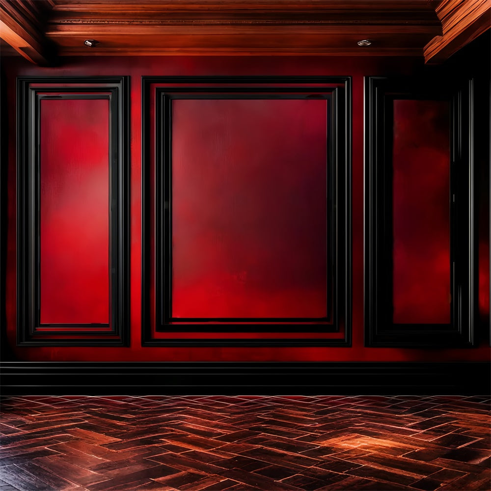 Victorian Photo Backdrop Crimson Vintage Wall Backdrop LXX57-224