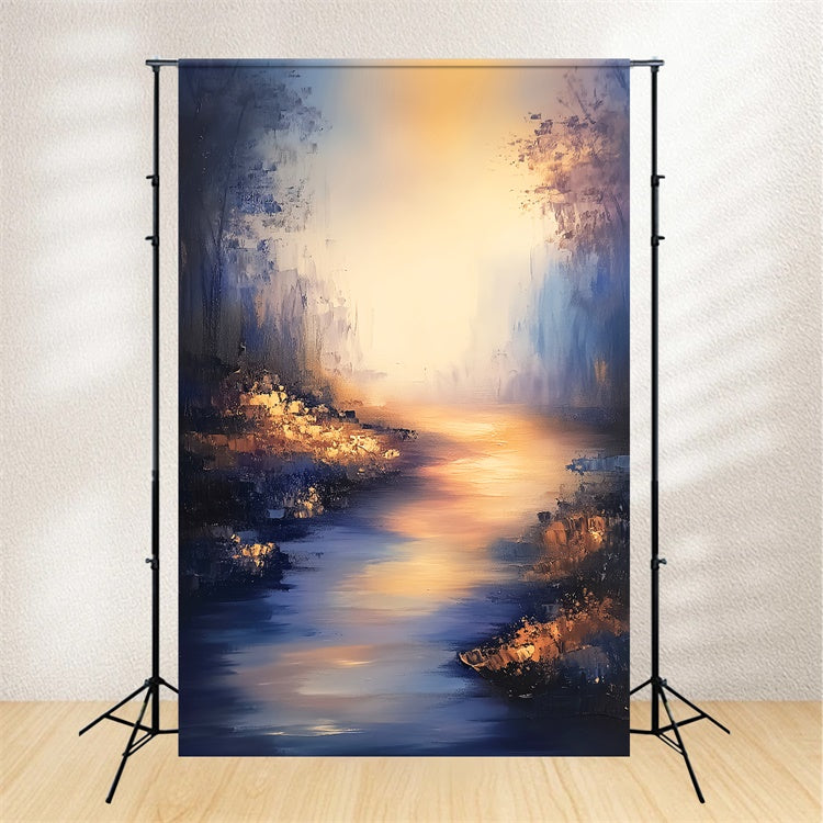 Backdrop Vintage Abstract Glow River Scene Backdrop LXX57-230