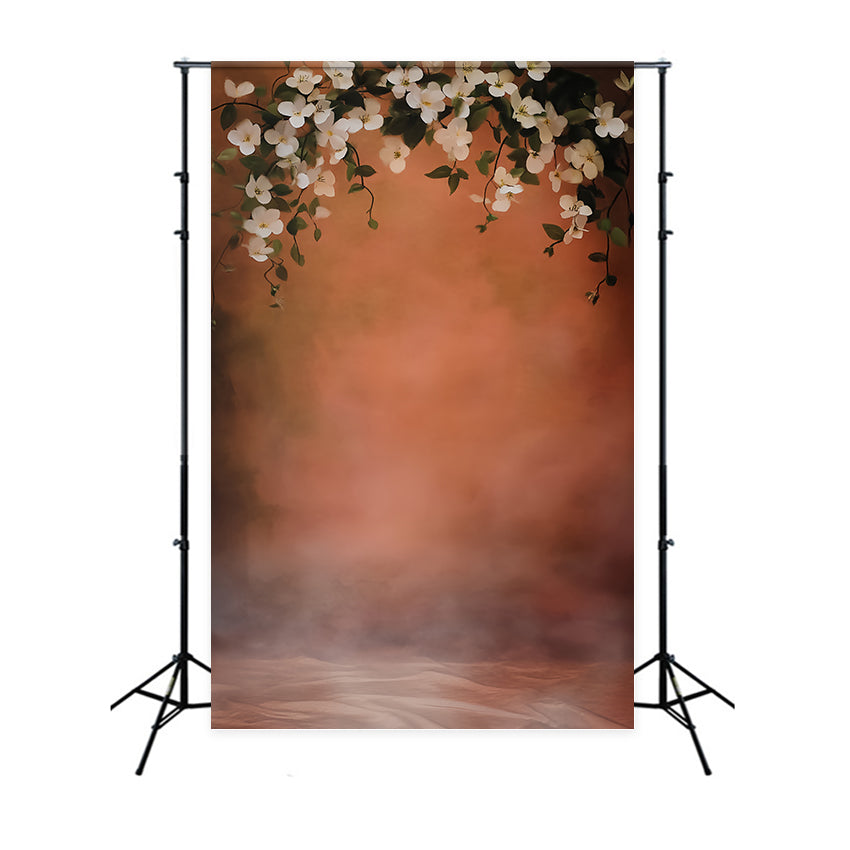 Family Portrait Backdrop Warm Terracotta Bloom Backdrop LXX57-258