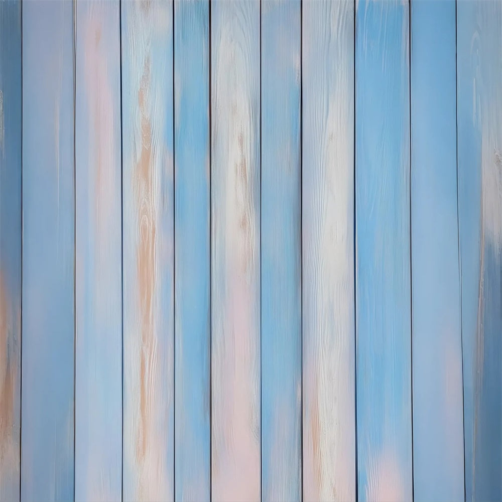 Wood Photo Backdrop Baby Blue Rustic Wall Backdrop LXX57-294