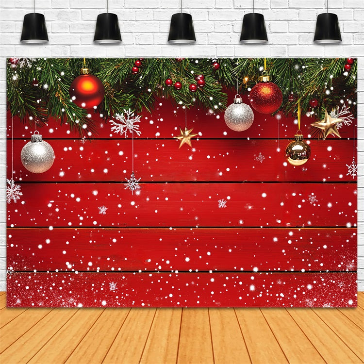 Wood Backdrop Sparkle Plank Christmas Backdrop LXX57-300