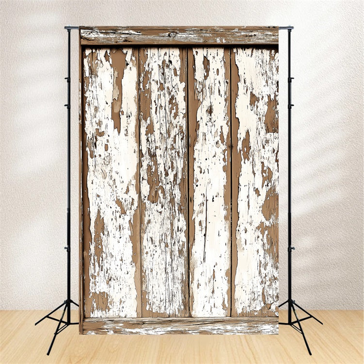 Rustic Wood Backdrop Shabby Peeling Paint Backdrop LXX57-308