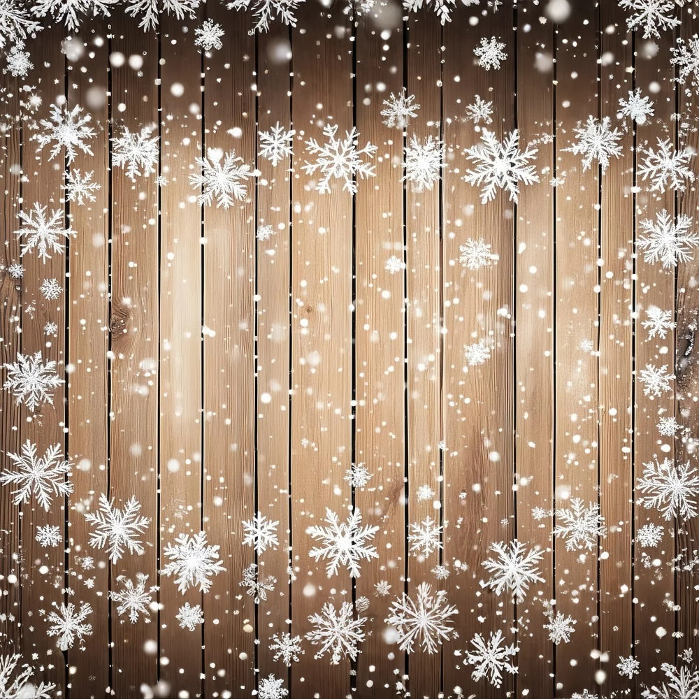 Wooden Backdrop Gentle Snow Rustic Backdrop LXX57-317