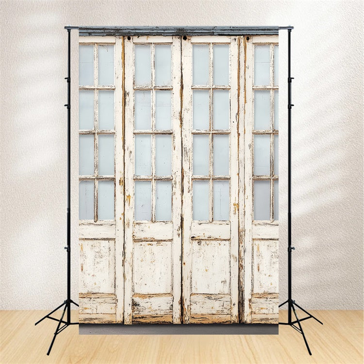 Wood Backdrop Weathered Vintage Door Backdrop LXX57-318