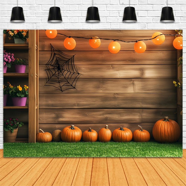 Backdrop For Thanksgiving Spider String Light Porch Backdrop LXX57-326