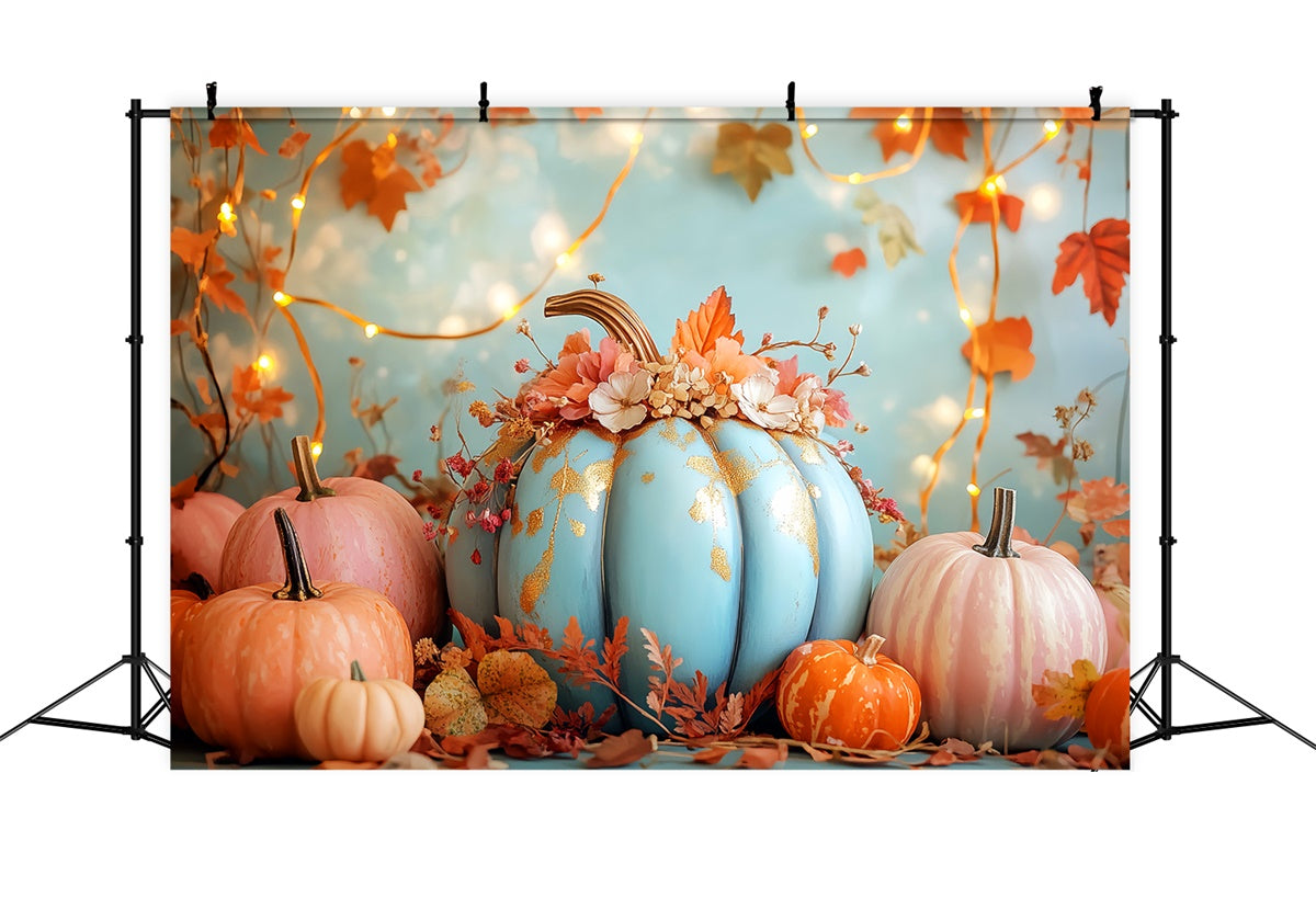 Thanksgiving Photo Backdrops Pastel Harvest Glow Backdrop LXX57-337