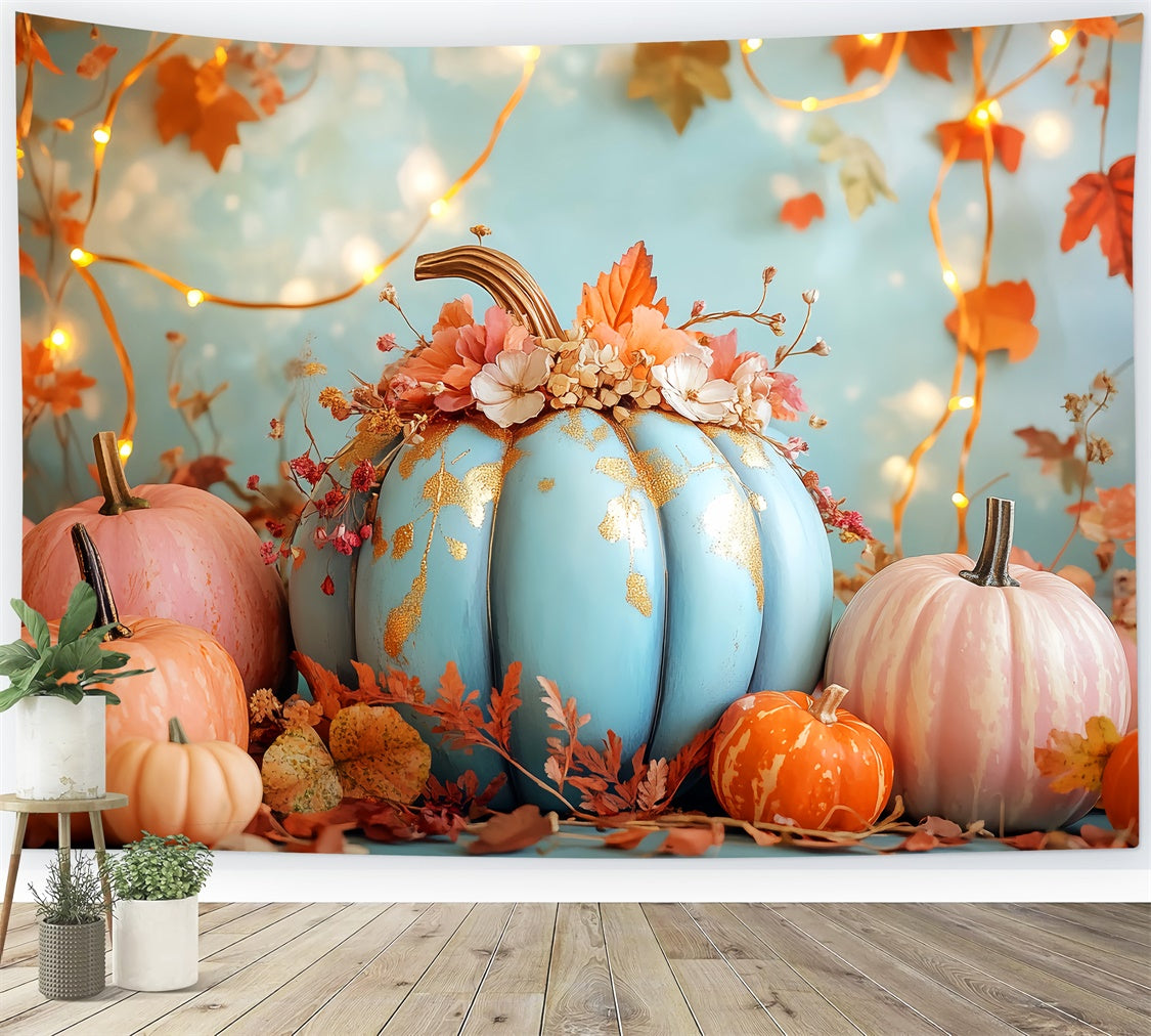 Thanksgiving Photo Backdrops Pastel Harvest Glow Backdrop LXX57-337
