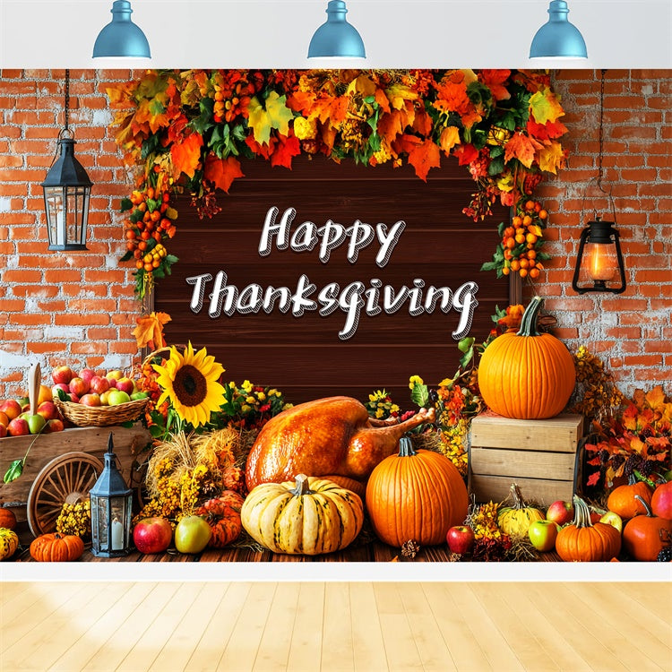 Thanksgiving Backdrop Celebration Harvest Festive Backdrop LXX57-365