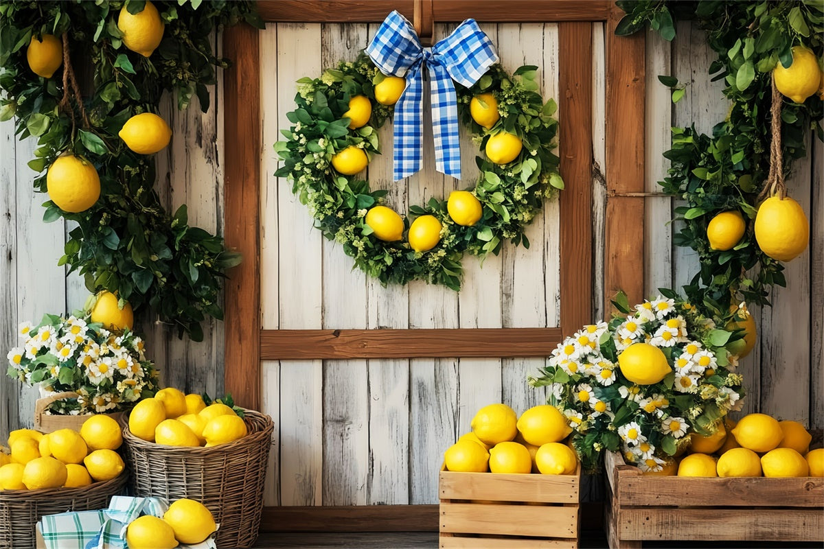 Barn Door Backdrops Daisy Lemon Harvest Backdrop LXX57-385