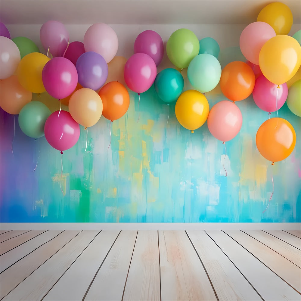 Back To School Backdrop Bright Balloons Study Backdrop LXX57-39