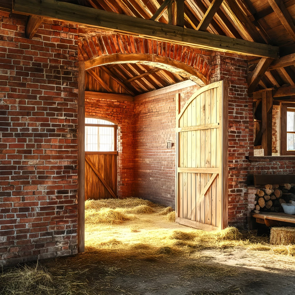 Barn Photo Backdrop Vintage Brick Arch Backdrop LXX57-418