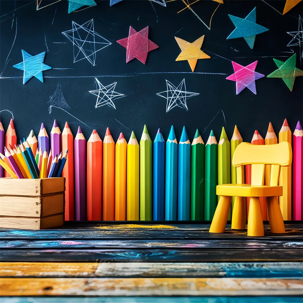 Back To School Backdrops Pencil Wall Learning Backdrop LXX57-44