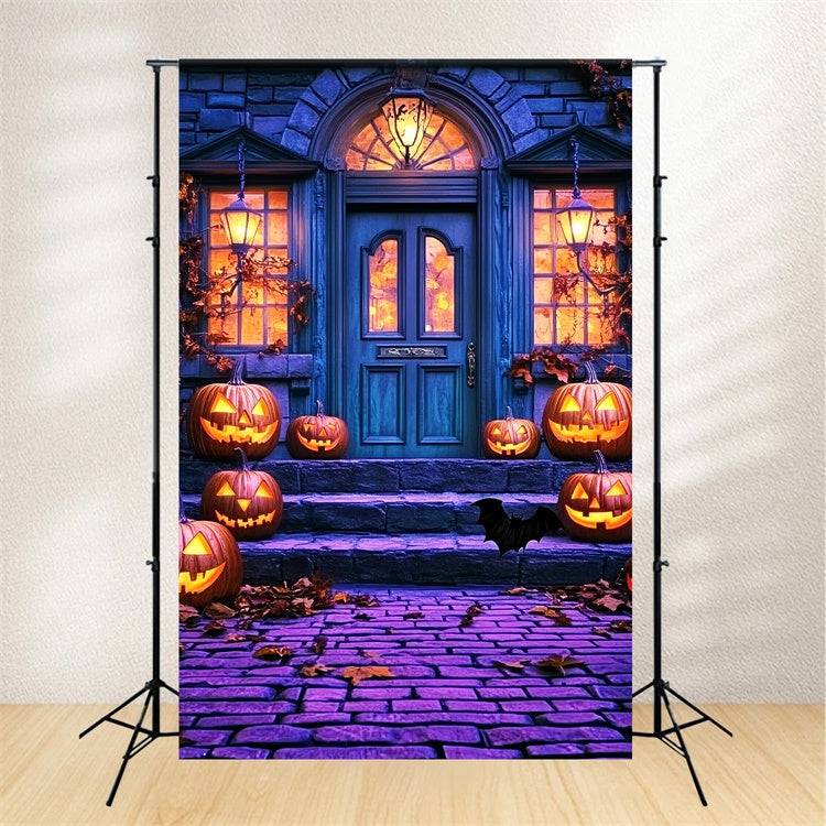 Halloween Photo Backdrop Pumpkin Porch Parade Backdrop LXX57-59