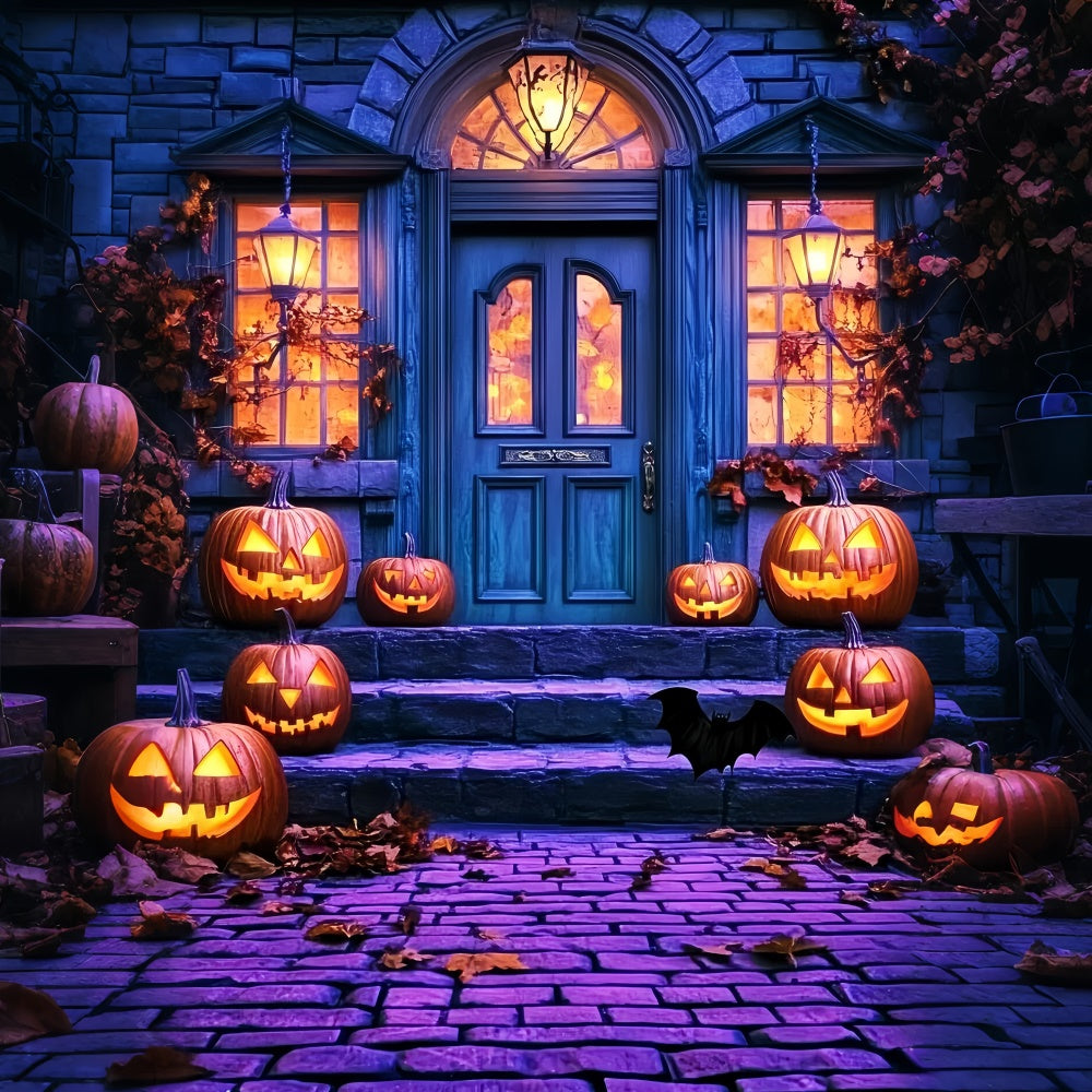 Halloween Photo Backdrop Pumpkin Porch Parade Backdrop LXX57-59