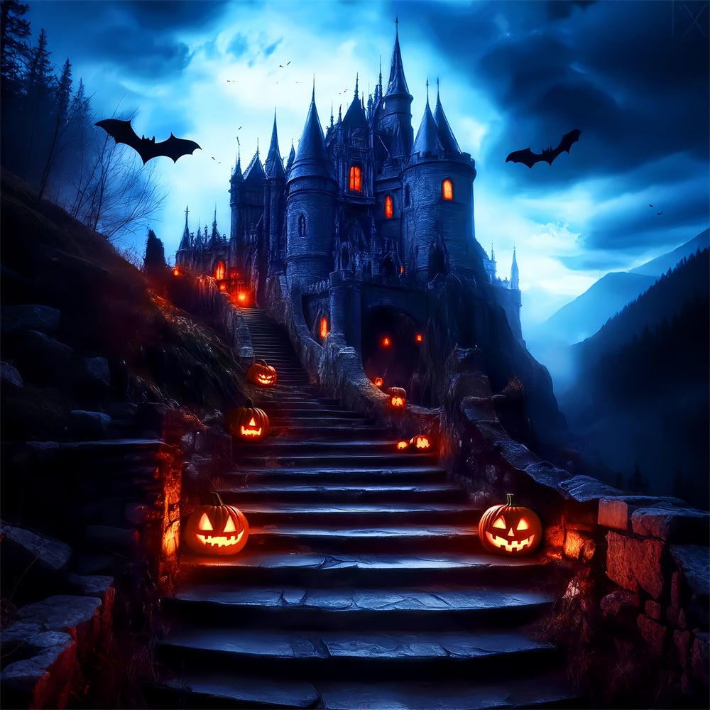 Spooky Halloween Backdrop Twilight Curse Castle Backdrop LXX57-62