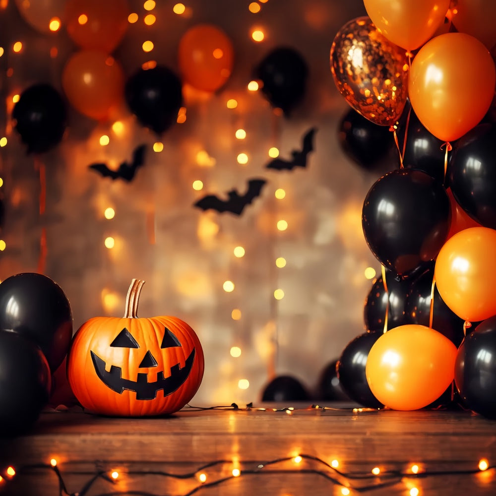 Halloween Party Backdrop Bats Balloons Bash Backdrop LXX57-72
