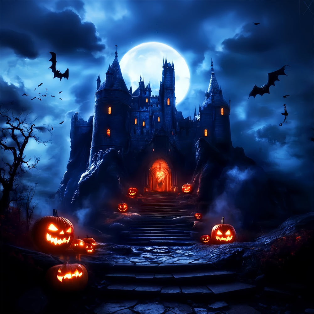 Scary Halloween Backdrop Phantom Castle Entrance Backdrop LXX57-75