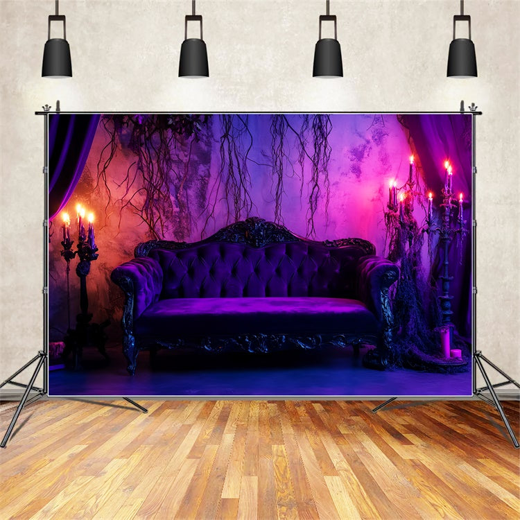 Spooky Halloween Backdrop Haunted Parlor Glam Backdrop LXX57-98