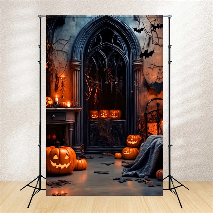 Halloween Backdrop Ideas Shadows Gothic Window Backdrop LXX58-1