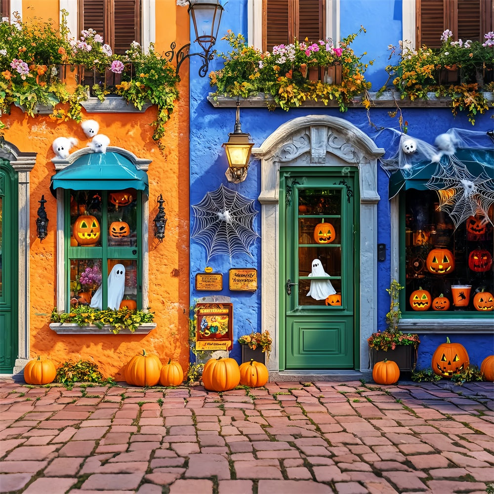 Halloween Wall Backdrop Pumpkin Ghost Shop Backdrop LXX58-13