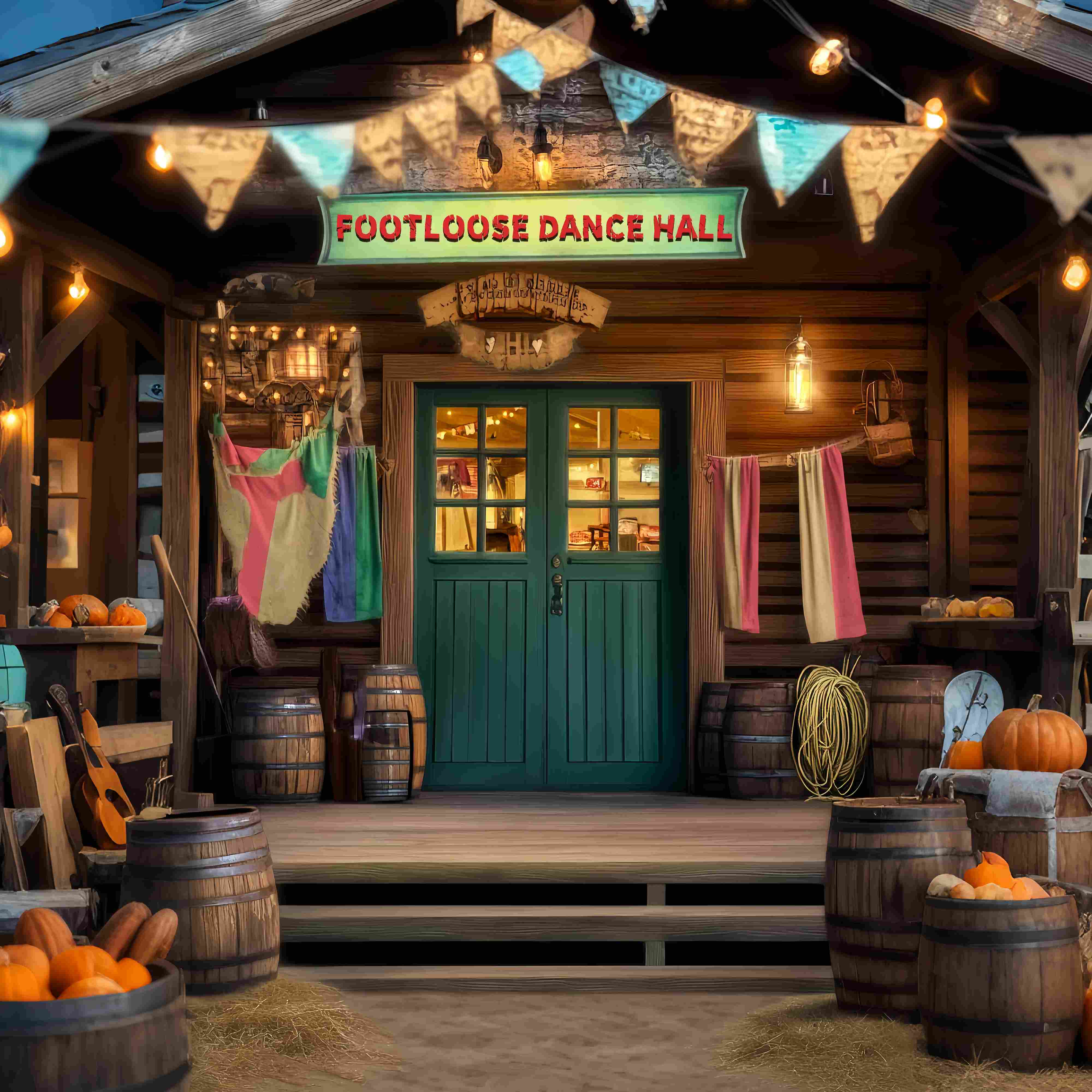 Fall Backdrops for Photography Western Dance Hall Entrance Western Backdrop LXX58-189