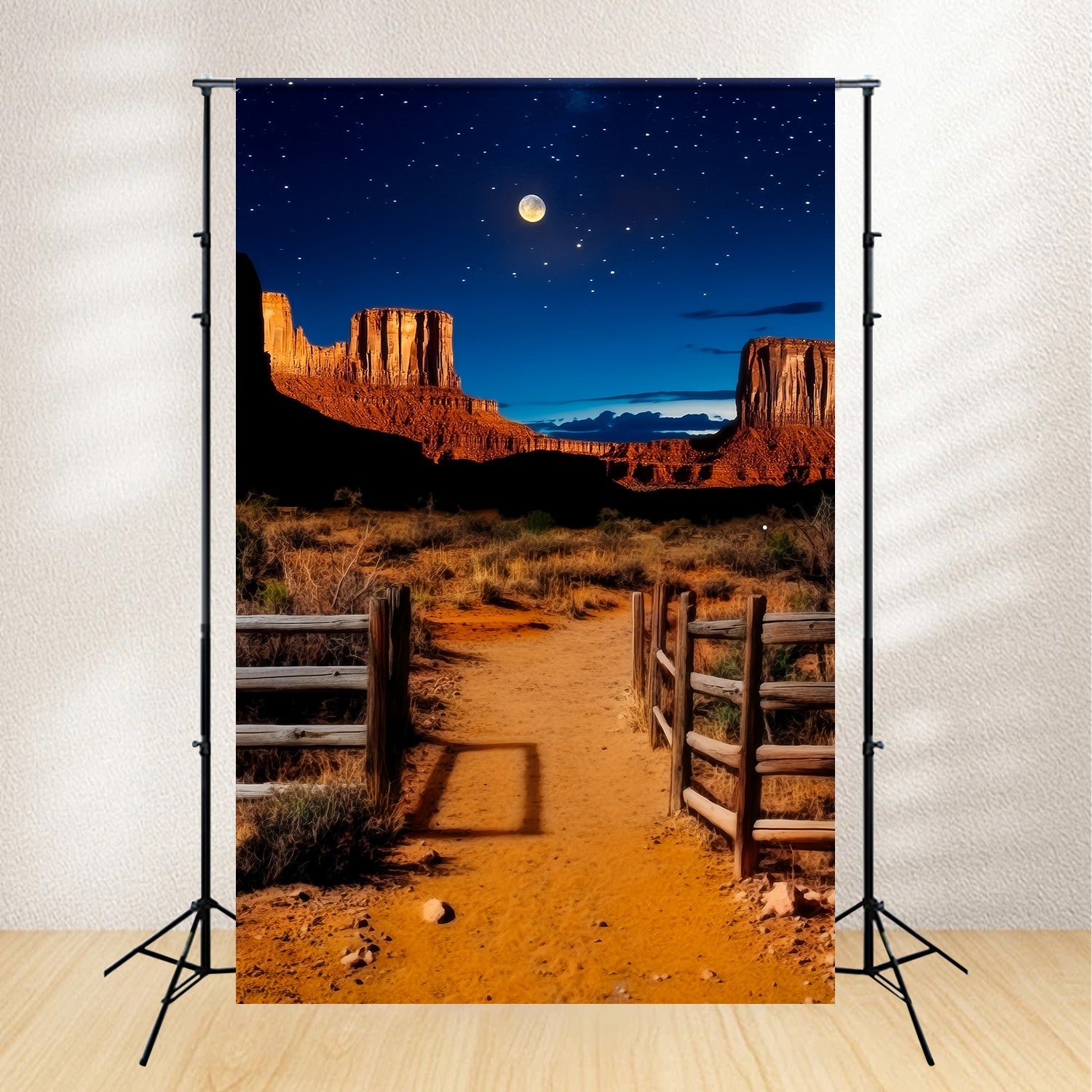Fall Photography Backdrops Moonlit Desert Canyon View Western Backdrop LXX58-197