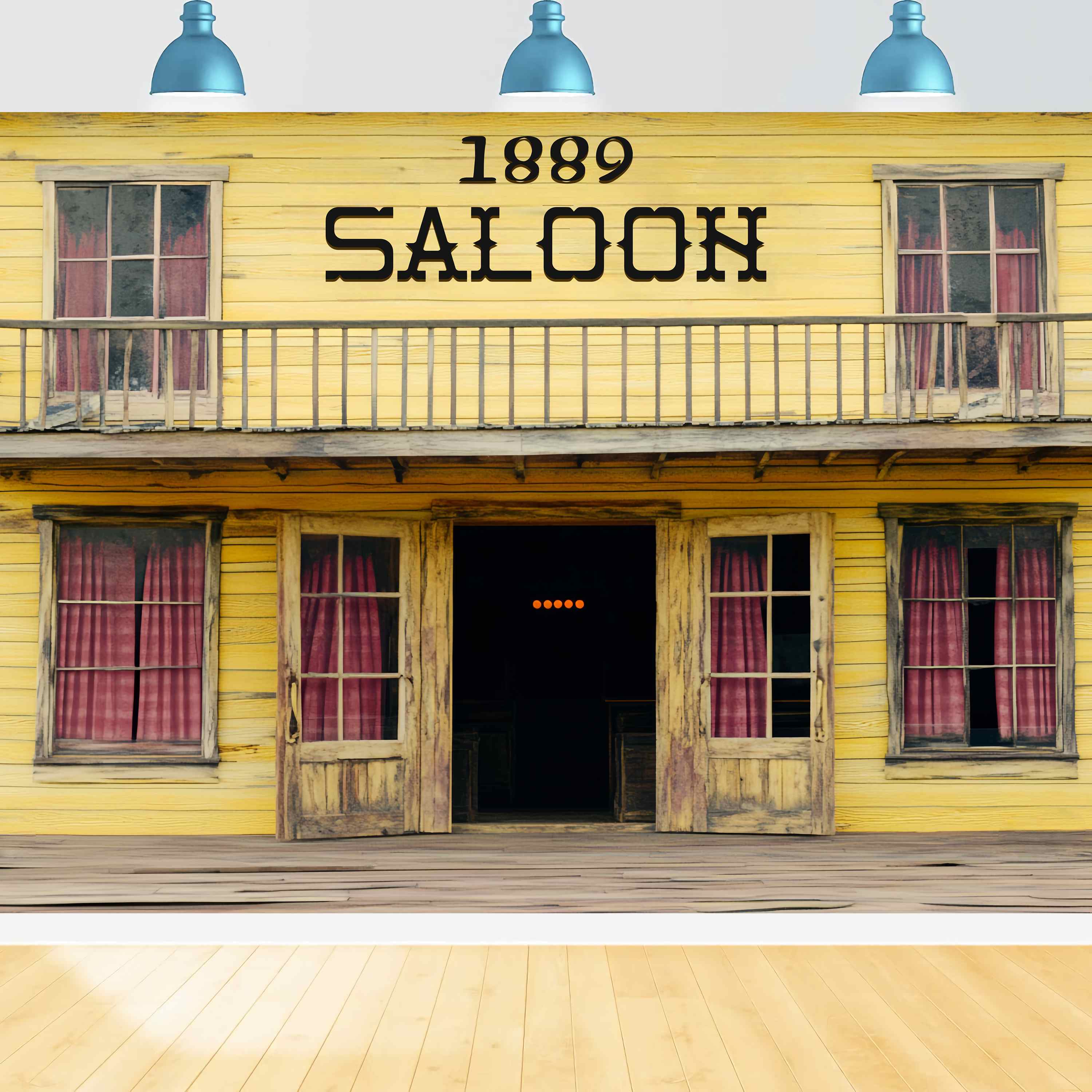 Fall Photo Backdrop Vintage Yellow Western Saloon Western Backdrop LXX58-202