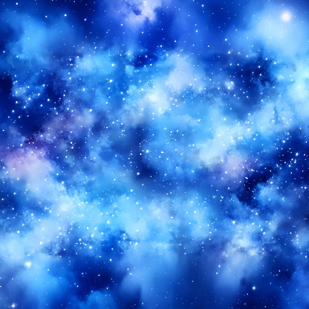 Winter Sky Backdrop Starry Blue Cosmic Cloud Winter Scene Backdrop LXX58-218