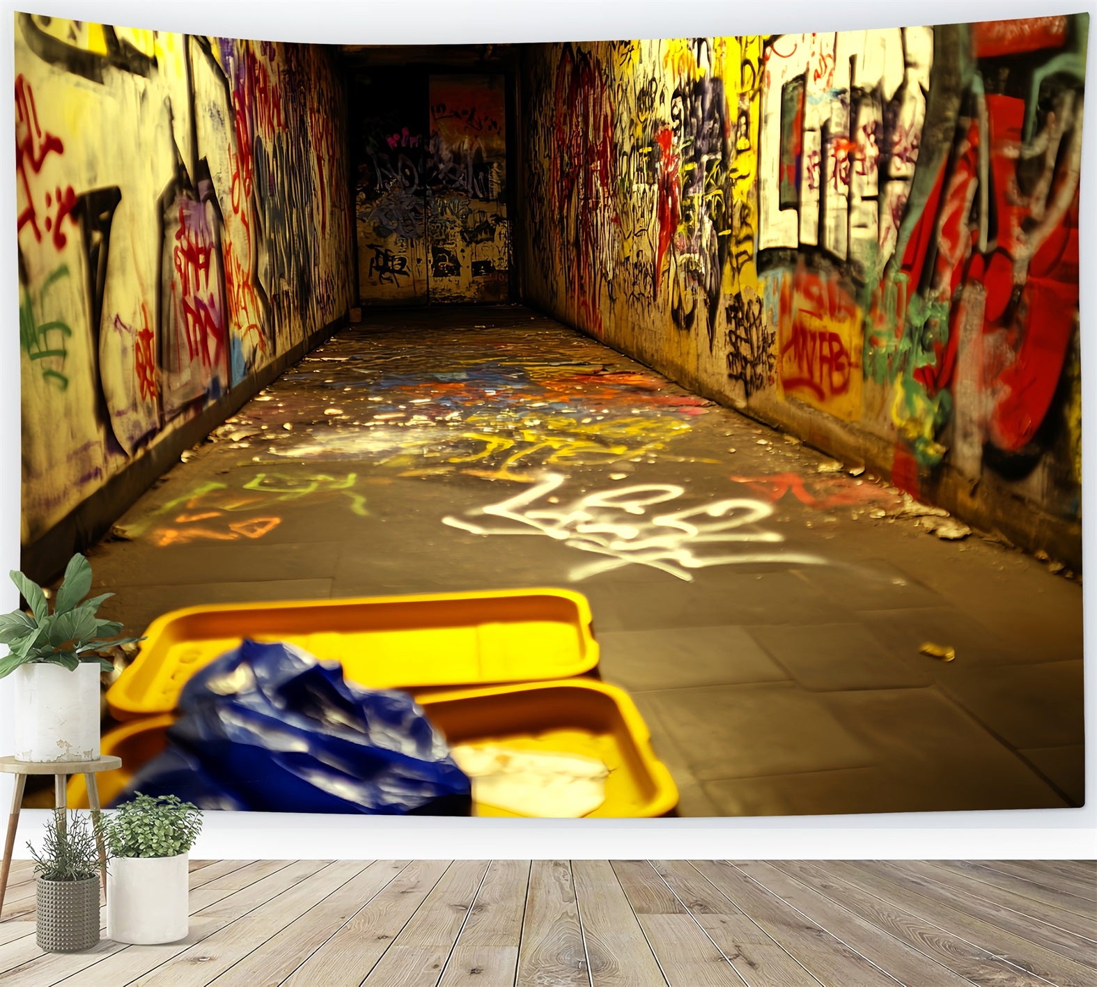 Graffiti Wall Graffiti Tunnel Neon Tags Graffiti Backdrops Photography LXX58-259