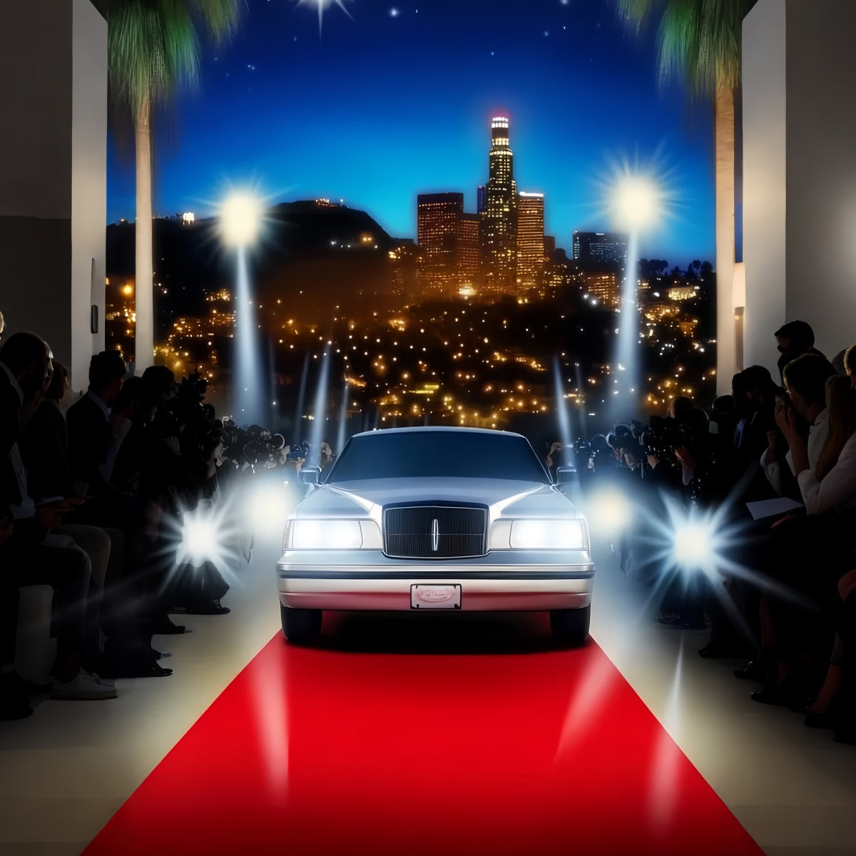 Hollywood Backdrop Luxury Arrival City Lights Red Carpet Backdrops LXX58-314