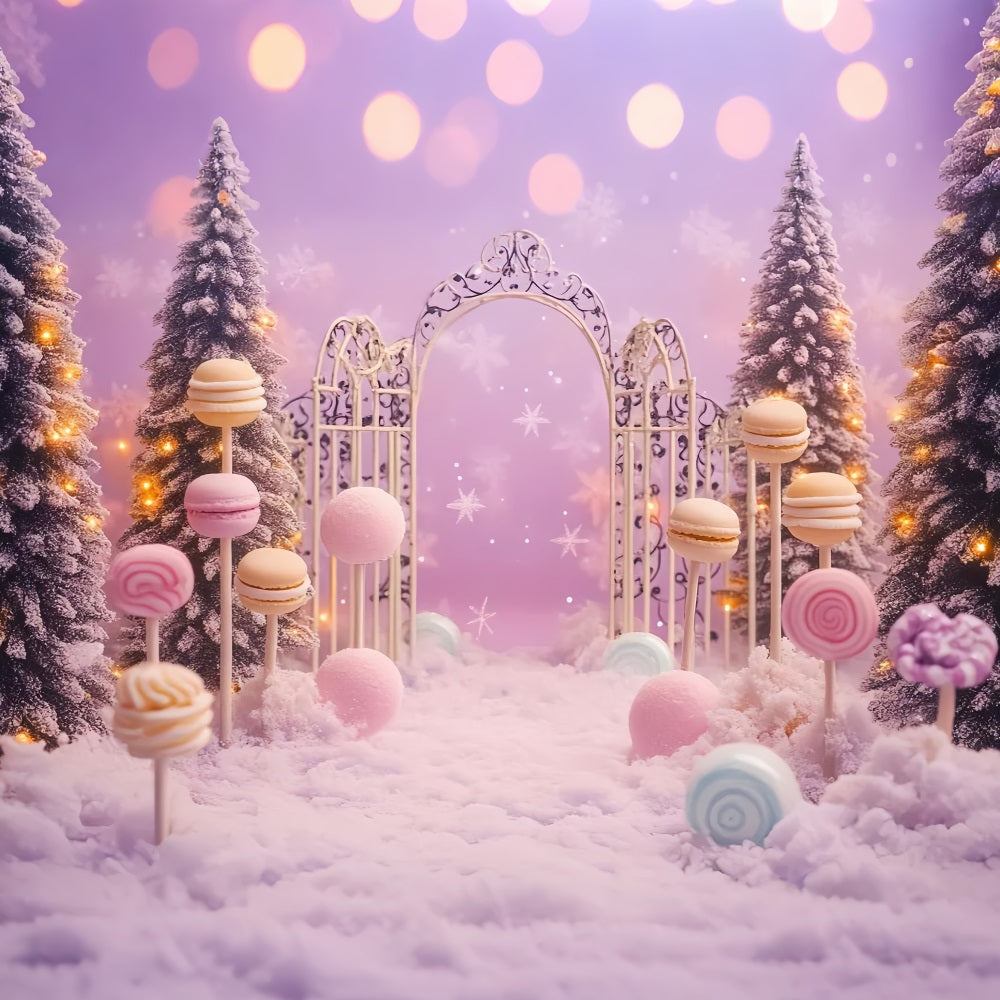 Newborn Backdrop Candy Wonderland Snowy Forest Newborn Photoshoot Backdrop LXX58-347