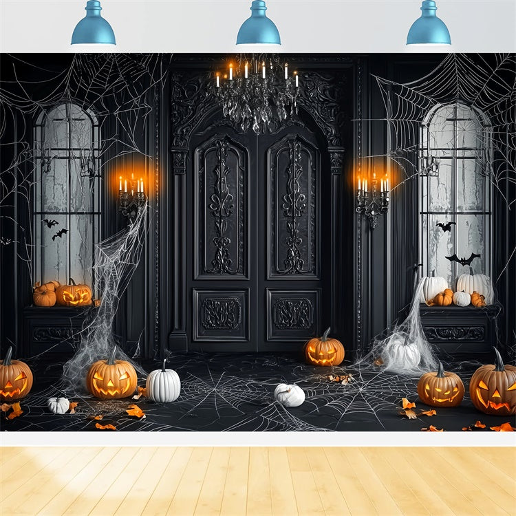 Halloween Photo Backdrops Gothic Mansion Entry Backdrop LXX58-42