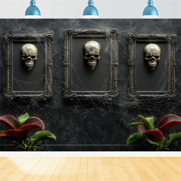 Halloween Wall Backdrop Gothic Skull Gallery Backdrop LXX58-47