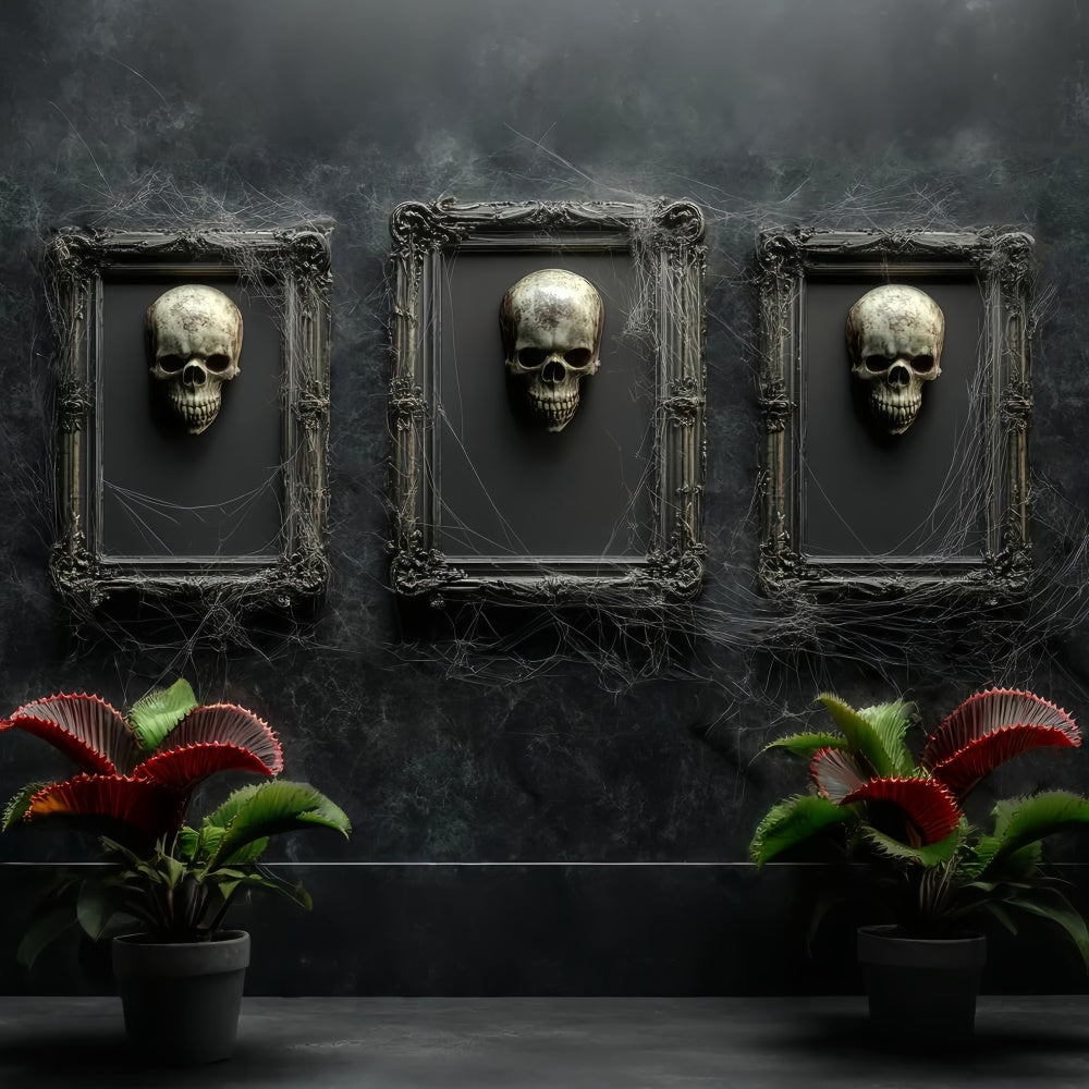 Halloween Wall Backdrop Gothic Skull Gallery Backdrop LXX58-47