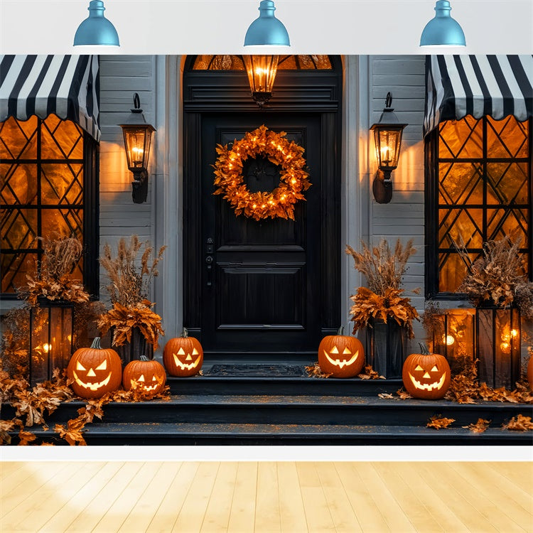 Halloween Backdrop Ideas Elegant Pumpkin Porch Backdrop LXX58-49