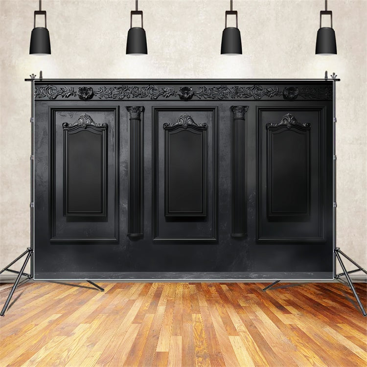 Halloween Wall Backdrop Baroque Black Panel Backdrop LXX58-8