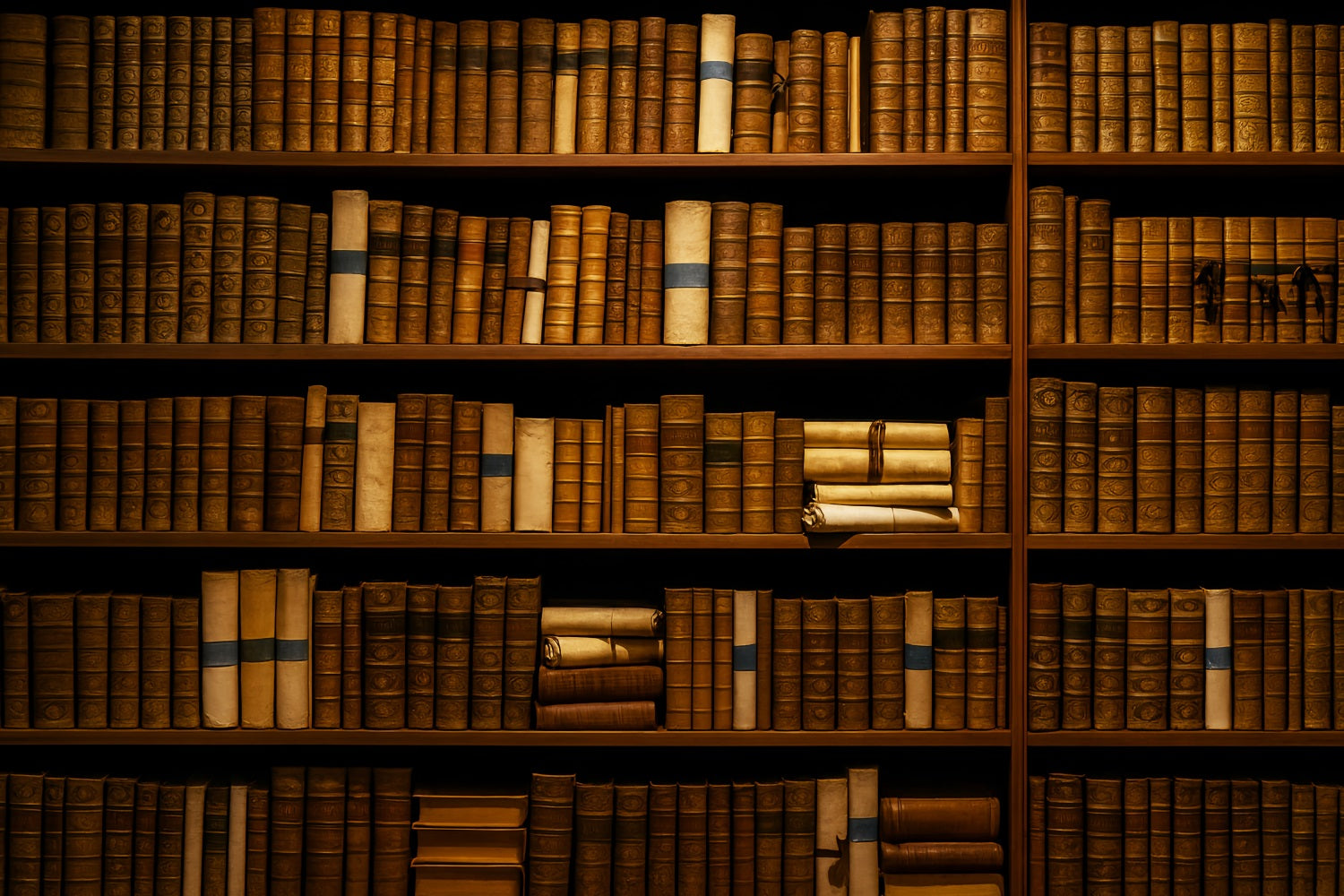 Back To School Backdrop Vintage Leather Library Books School Picture Backdrop LXX59-214