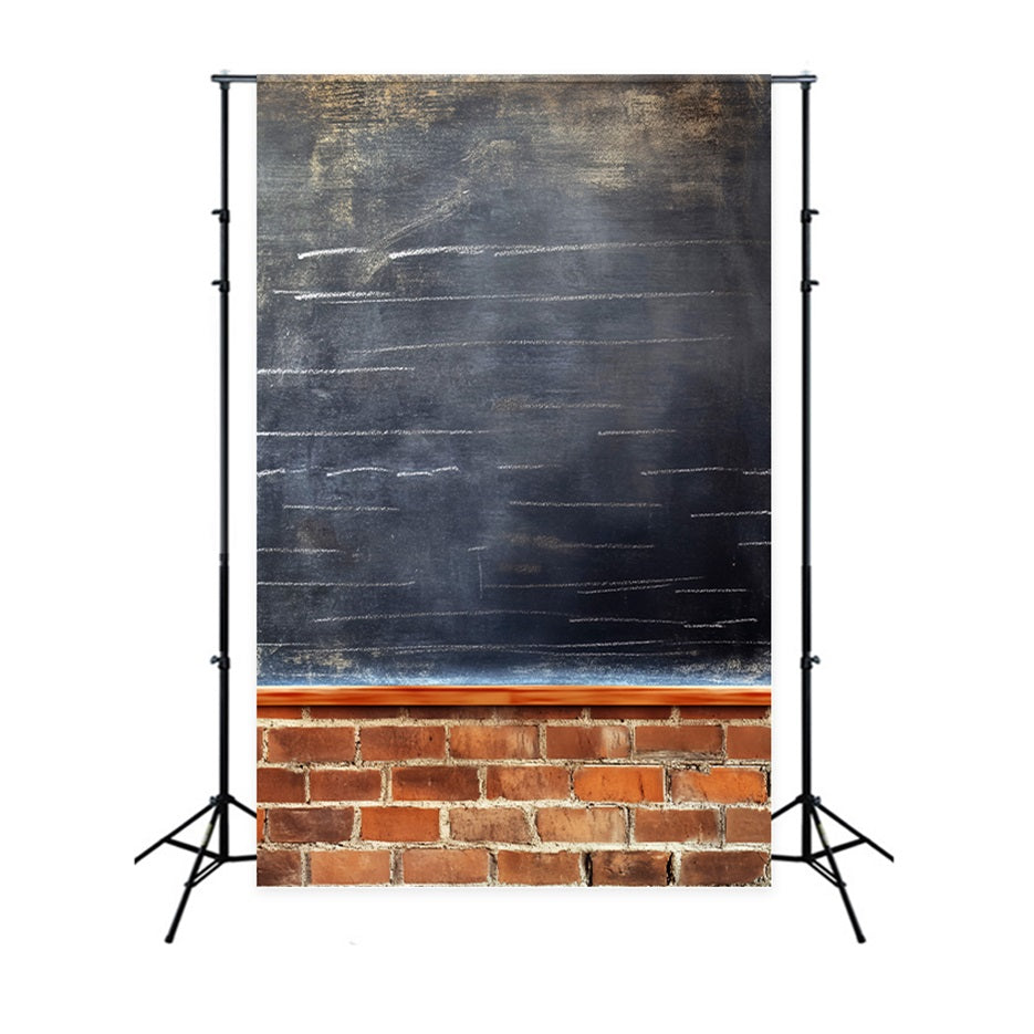 Back To School Backdrop Chalkboard Brick Wall Texture Back To School Chalkboard Backdrop LXX59-249