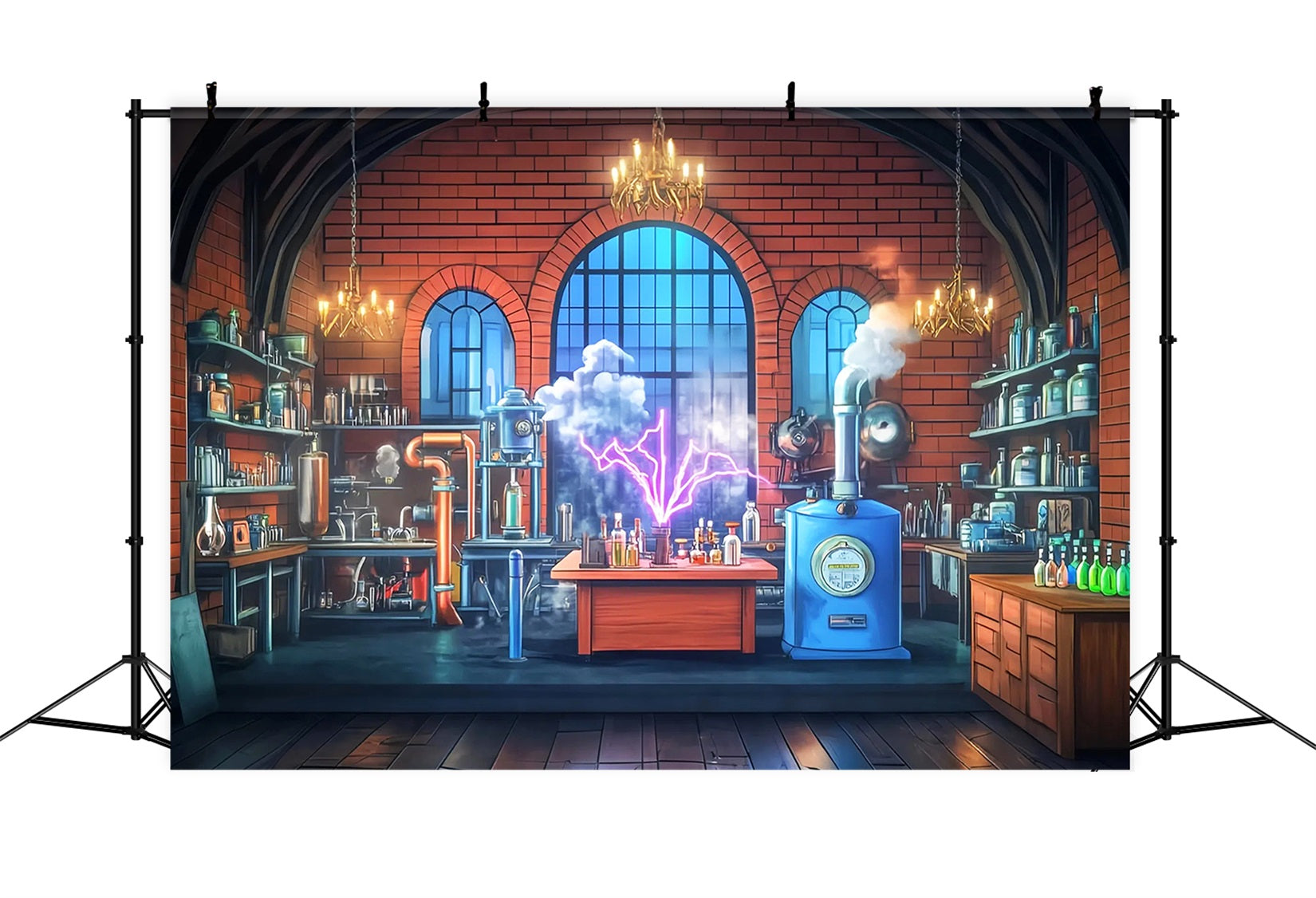 Chemistry Backdrop Vintage Science Experiment Lab Back To School Backdrop Ideas LXX59-255