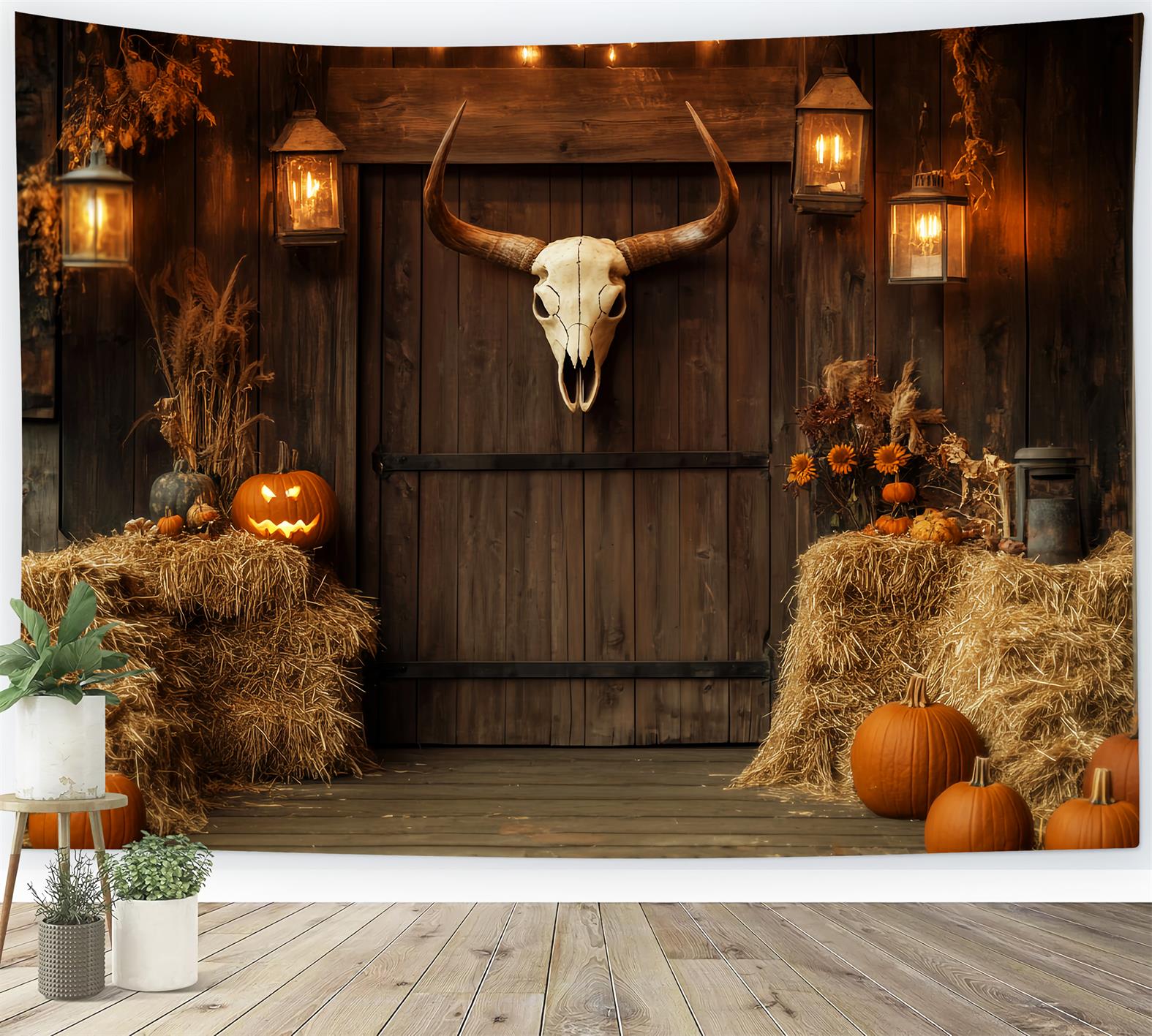 Rustic Backdrop Rustic Harvest Wood Barn Fall Photography Backdrops LXX59-278