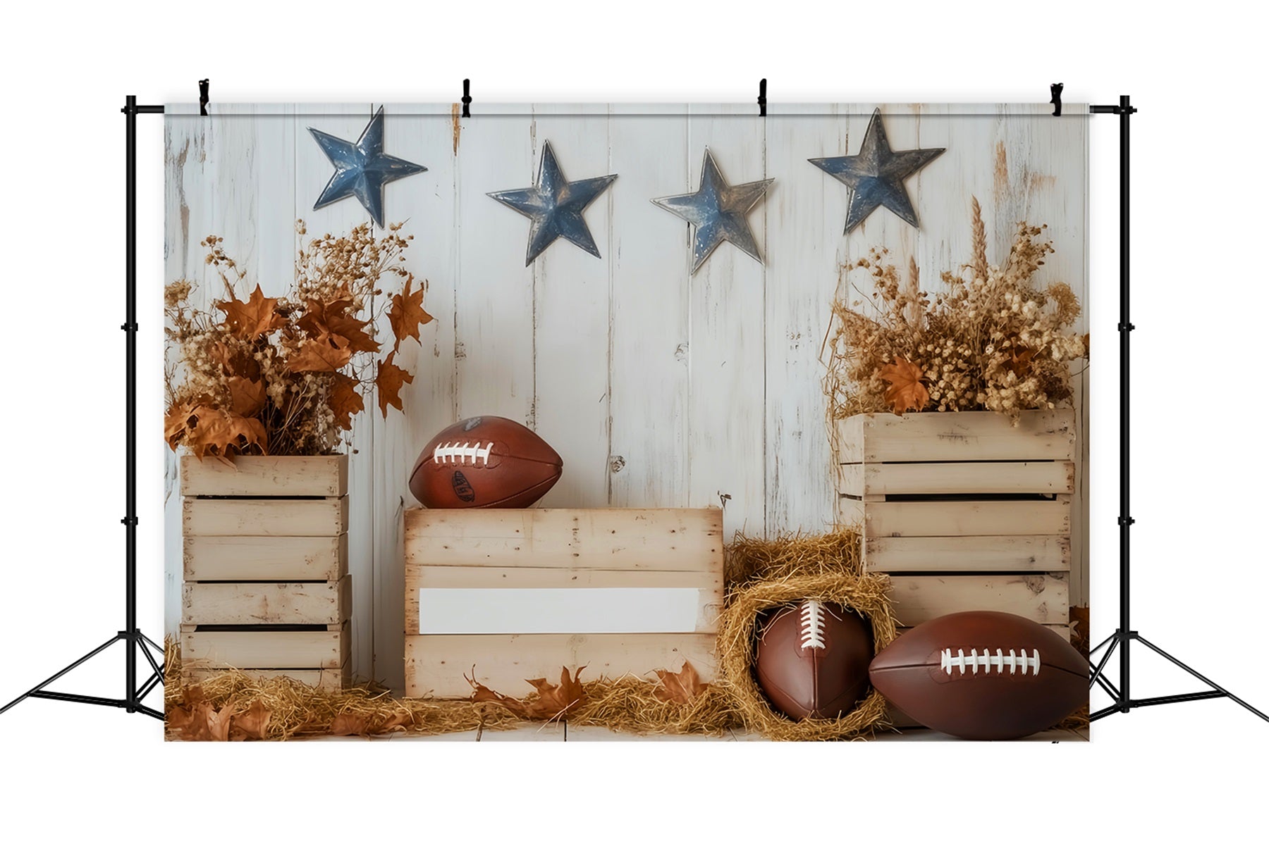 Football Backdrops Rustic Football Autumn Decor Sports Backdrops LXX59-303