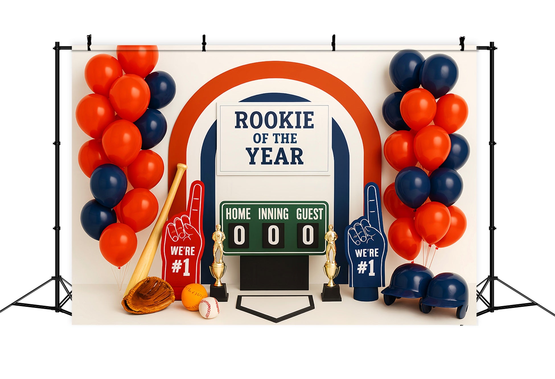 Sports Backdrop Rookie Year Baseball Celebration Baseball Backdrop LXX59-304