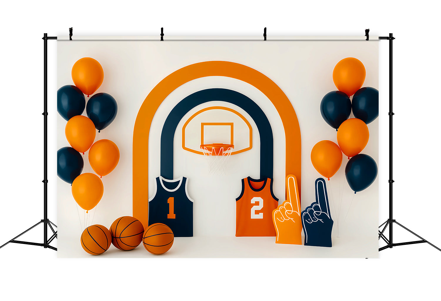 Sports Backdrop Orange Blue Basketball Display Basketball Backdrop LXX59-305