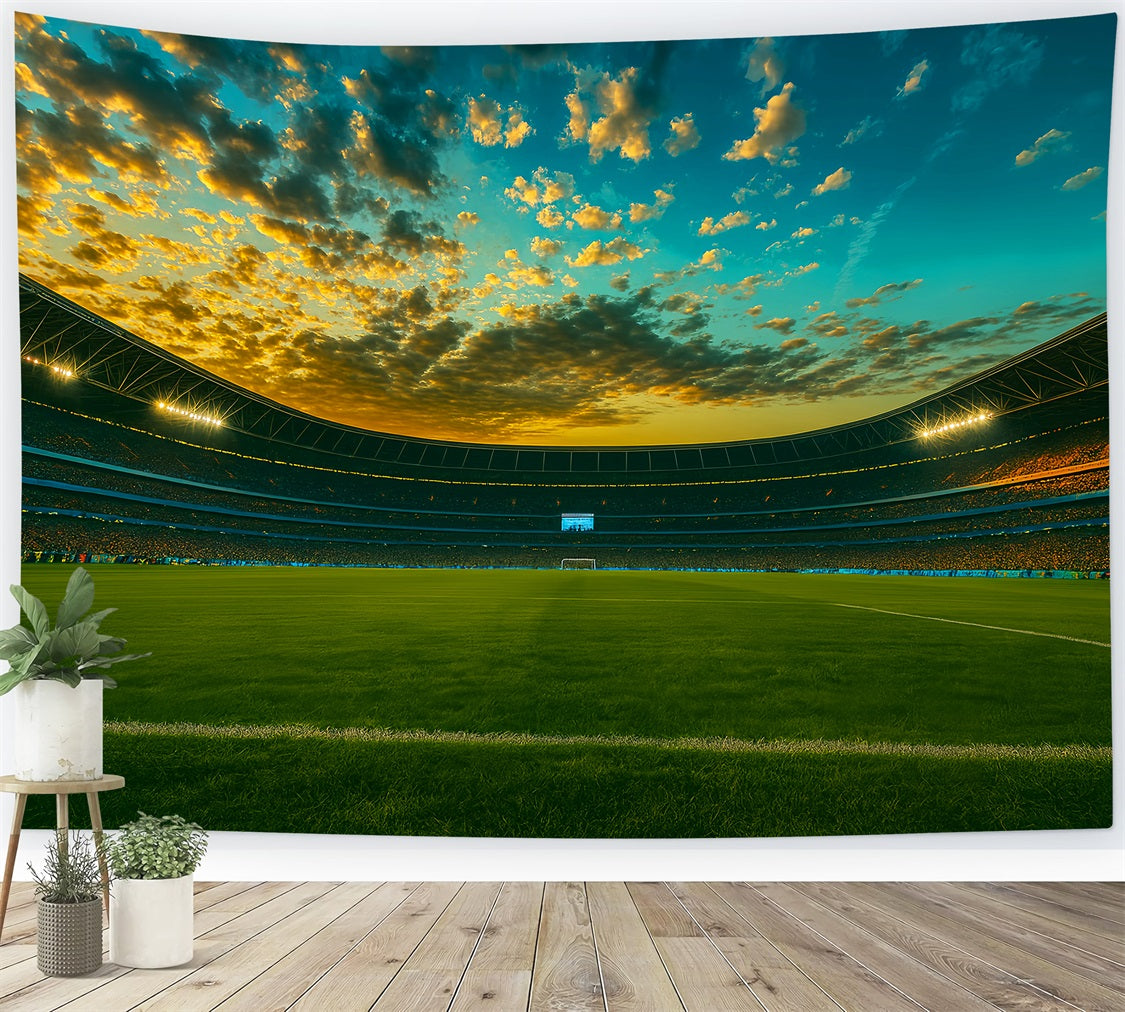 Football Backdrop Grand Stadium Evening Lights Sports Backdrop LXX59-321