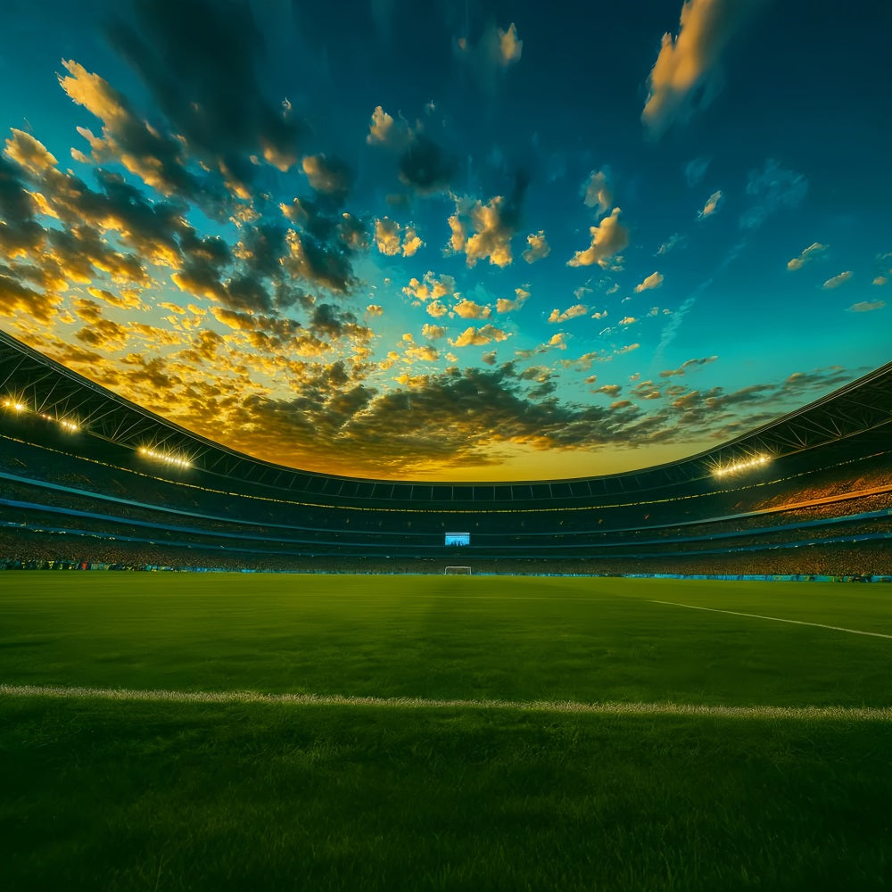 Football Backdrop Grand Stadium Evening Lights Sports Backdrop LXX59-321
