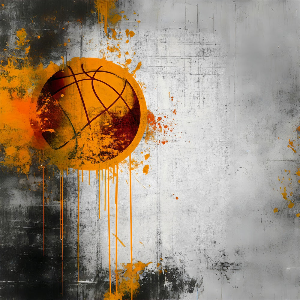 Sports Backdrop Graffiti Style Basketball Art Basketball Photo Backdrop LXX59-322