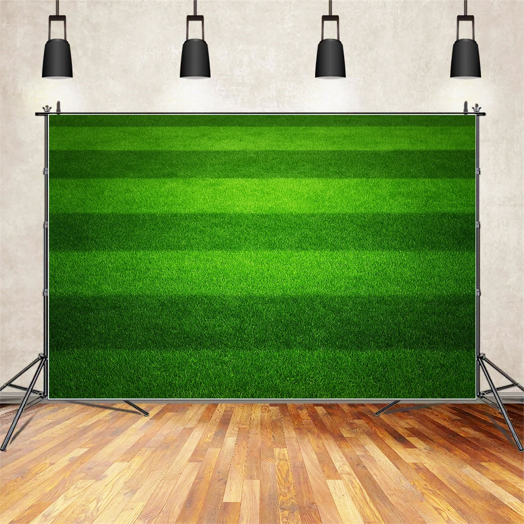 Sports Backdrop Striped Green Turf Field Football Field Backdrop LXX59-323