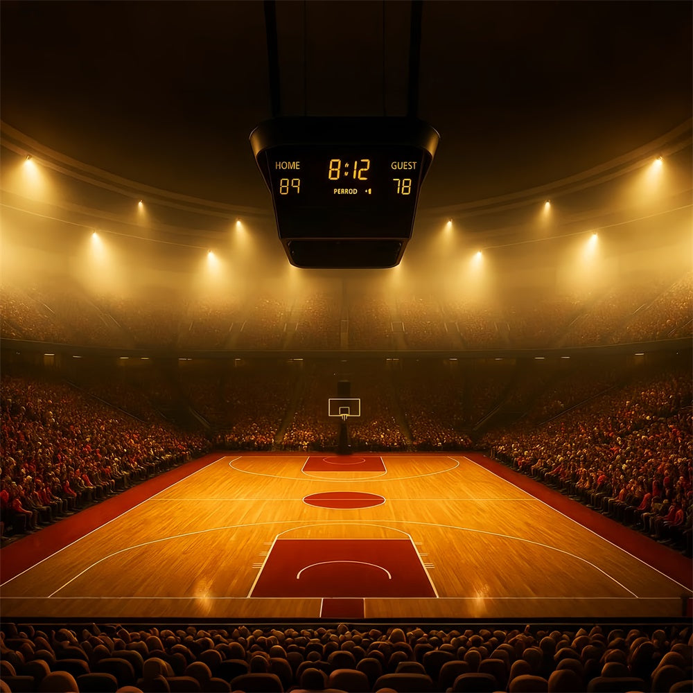 Basketball Backdrops Packed Arena Basketball Court Sports Backdrops LXX59-326