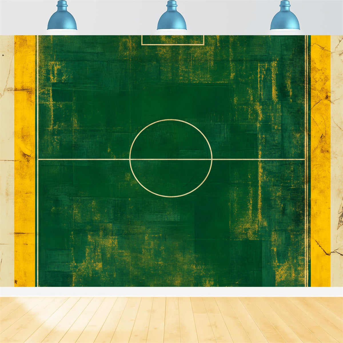 Soccer Backdrops Vintage Green Soccer Field Sports Backdrops LXX59-329